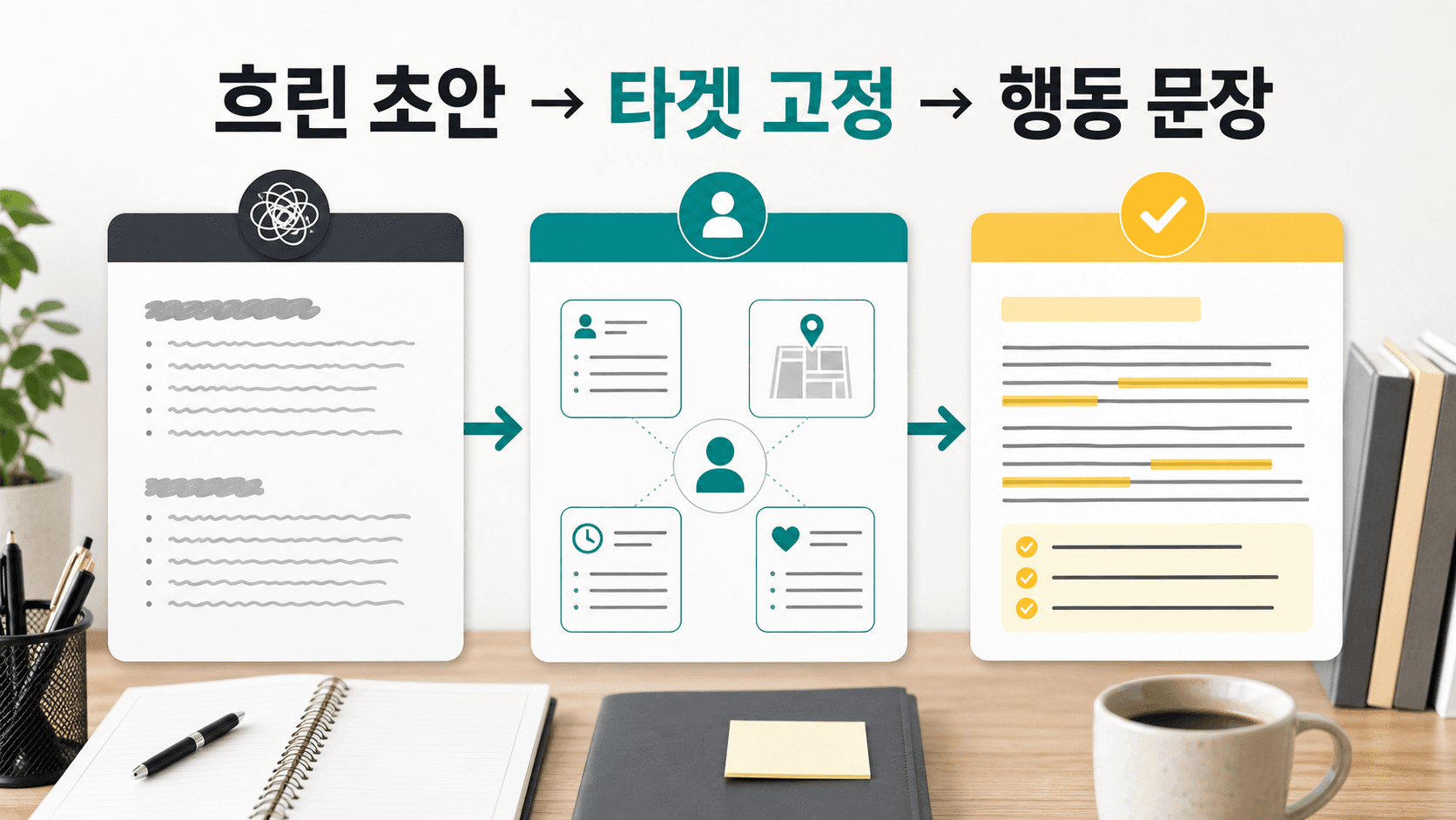 흐린 AI 블로그 초안을 타겟 고정 글로 바꾸는 작업 흐름
