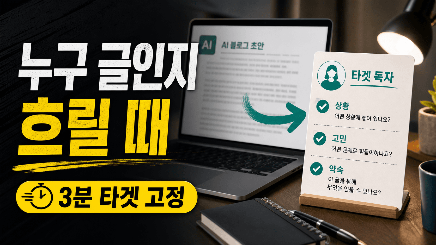 AI 블로그 글이 누구 글인지 흐릴 때, 3분 타겟 고정 프롬프트 5칸