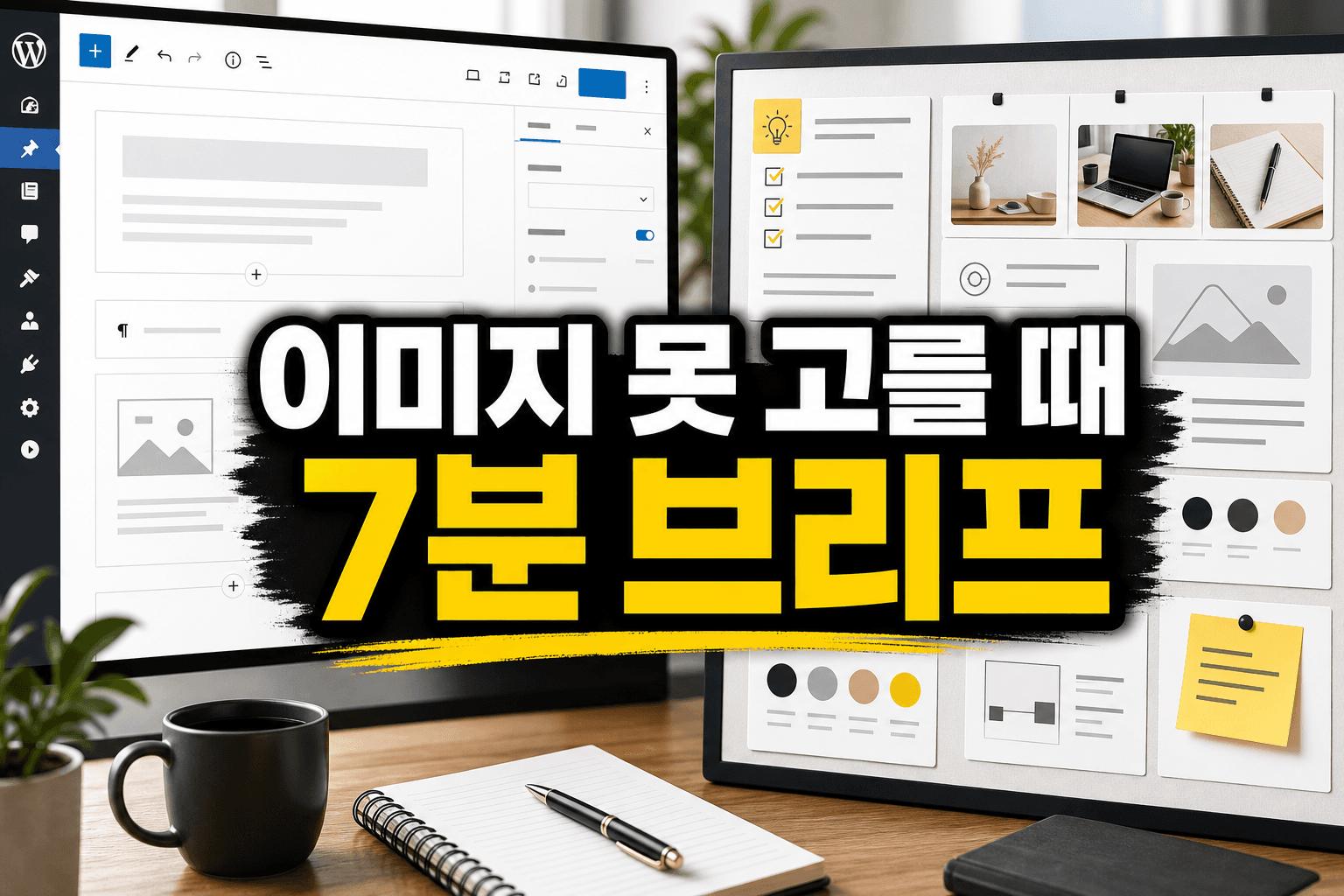 워드프레스 글 이미지를 못 고를 때, 7분 만에 썸네일과 본문 이미지 잡는 프롬프트 대표 이미지