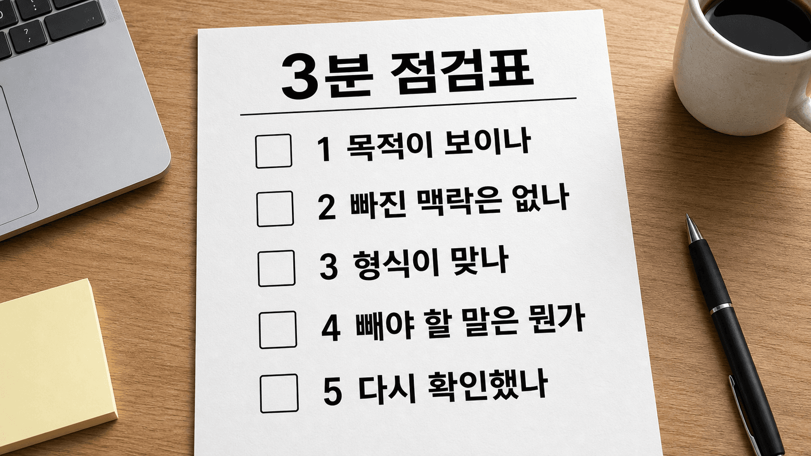 ChatGPT 답변을 다시 묻기 전 확인할 3분 점검표
