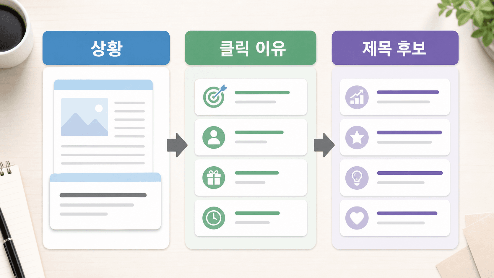 뉴스레터 제목을 상황, 클릭 이유, 제목 후보 순서로 바꾸는 흐름