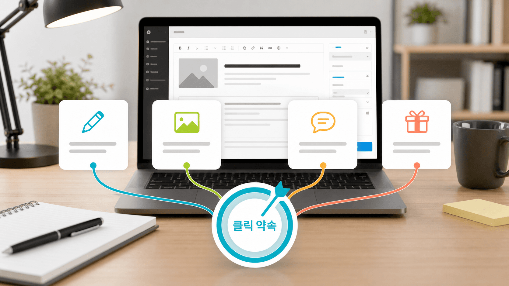 제목, 썸네일, 첫 문장, 본문 약속이 하나의 클릭 약속으로 정렬되는 워드프레스 발행 전 작업 화면