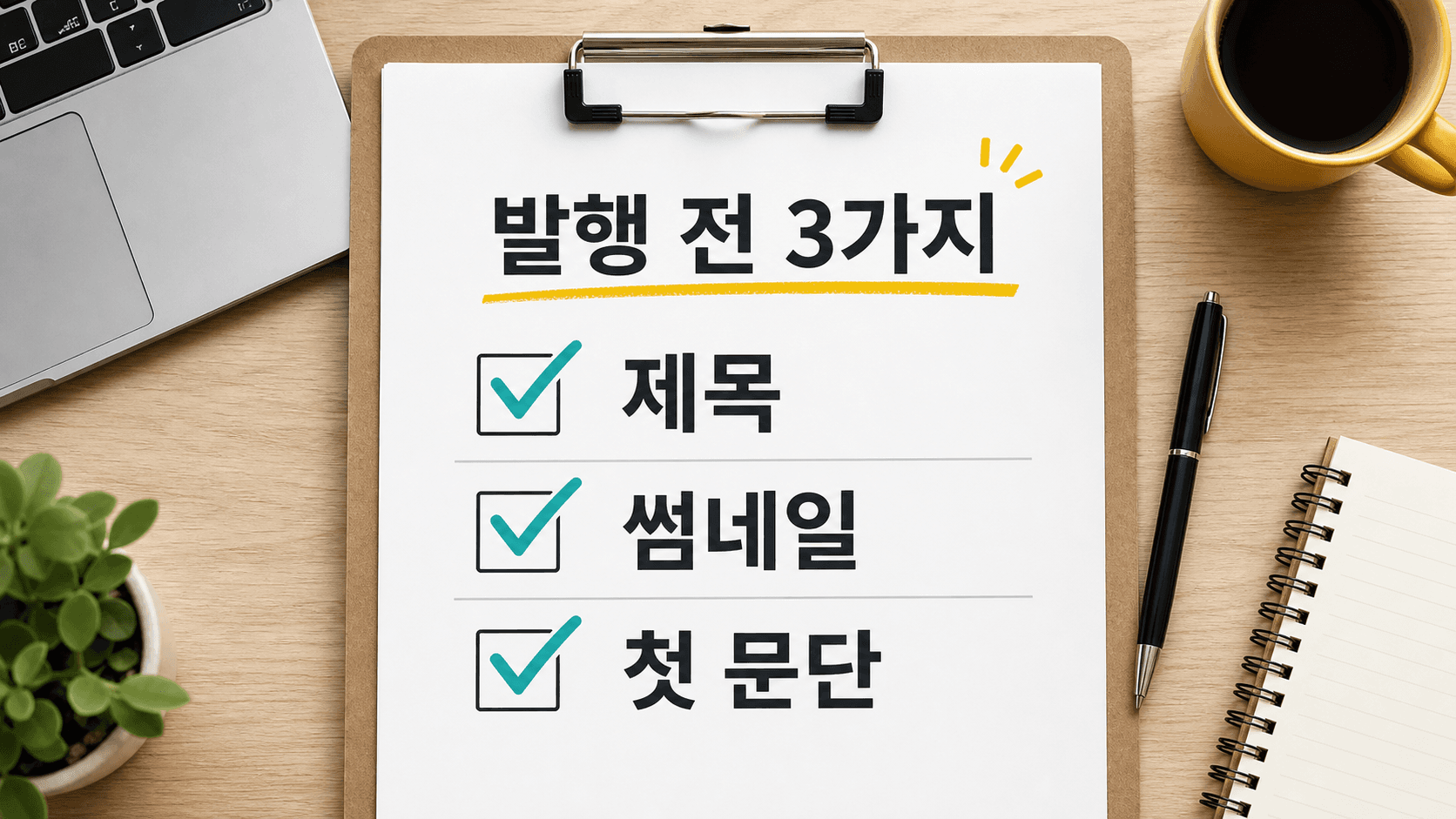 발행 전에 제목, 썸네일, 첫 문단만 확인하는 3가지 체크리스트