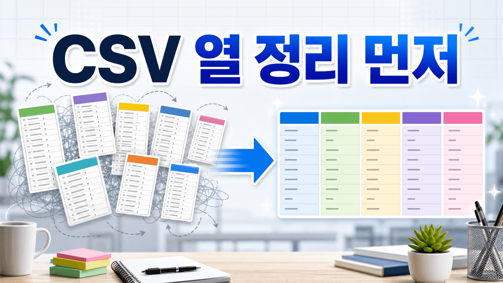 원본 CSV와 정리본 CSV, ChatGPT에 나눠 맡기는 순서 대표 이미지