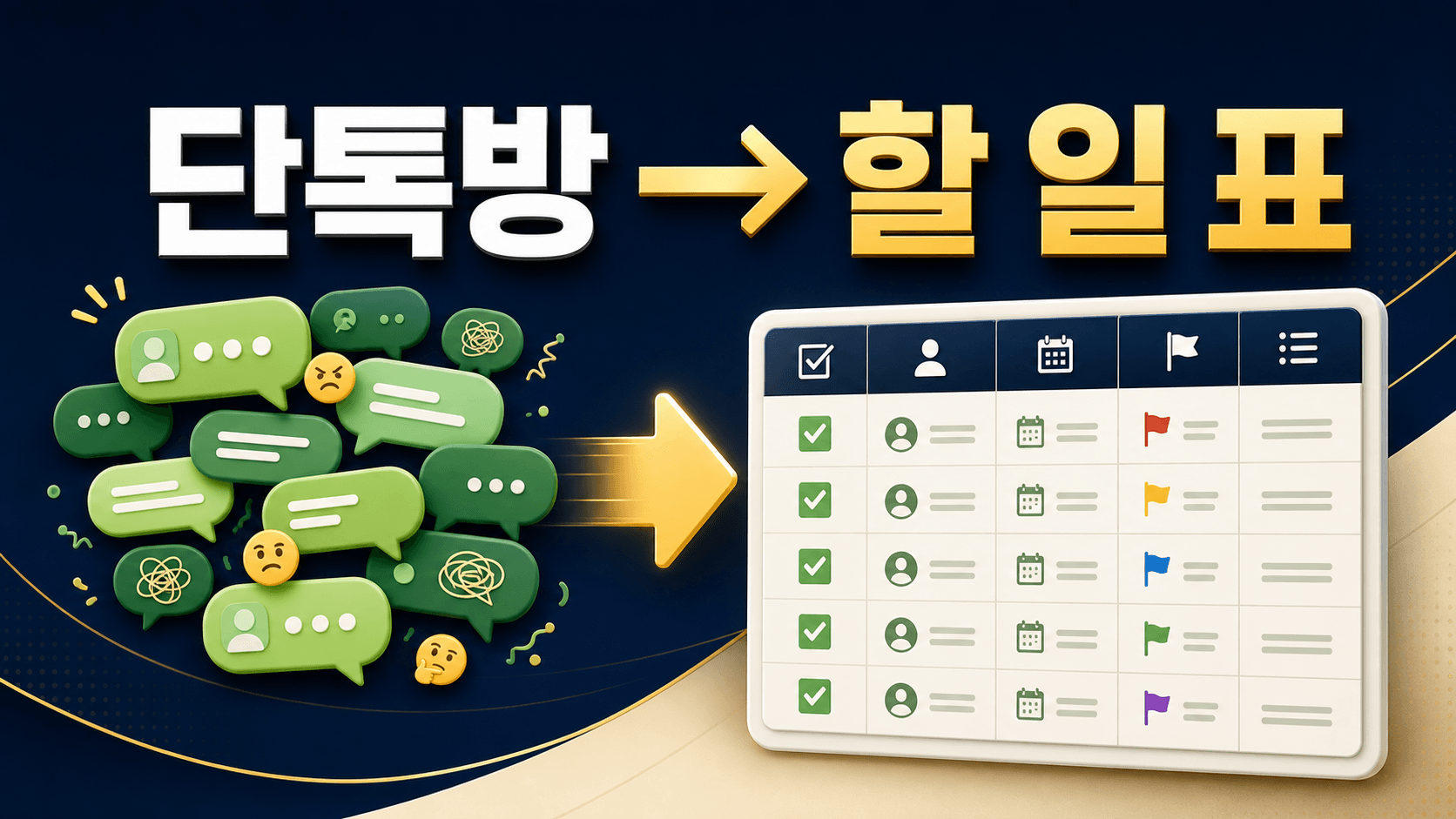 카카오톡 단톡방에서 놓친 할 일, 원문 근거까지 붙여 찾는 프롬프트 대표 이미지